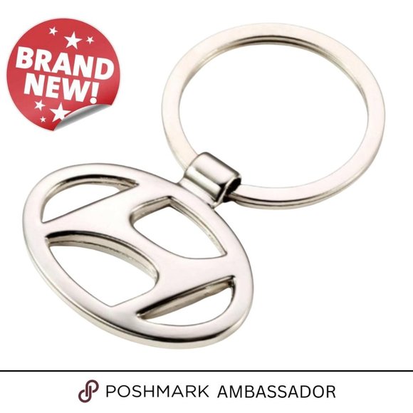 NEW HYUNDAI logo 3D Chrome/Metal Keychain  & Ring - Picture 1 of 4